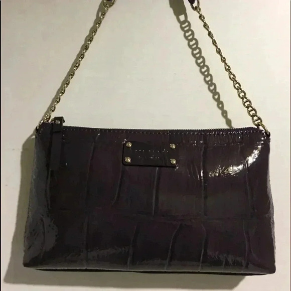 Kate Spade Plum Patent leather shoulder handbag - Picture 1 of 8